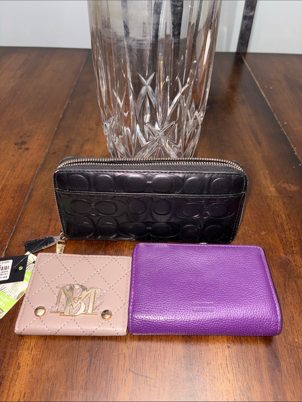 Coach Black Signature Wallet, New Mischka Badgley and leather wallet. 3 wallets.